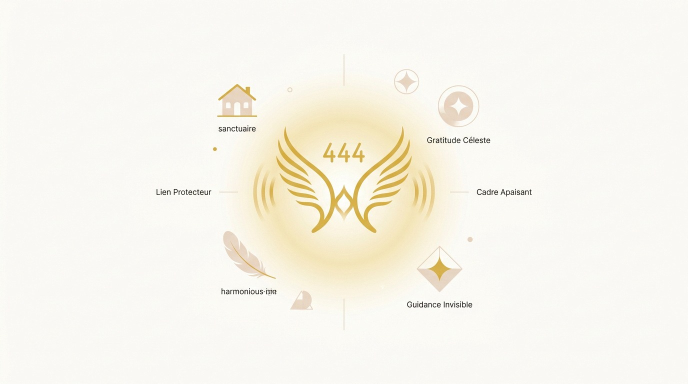 Illustration éthérée représentant la protection d'un ange gardien et la paix spirituelle