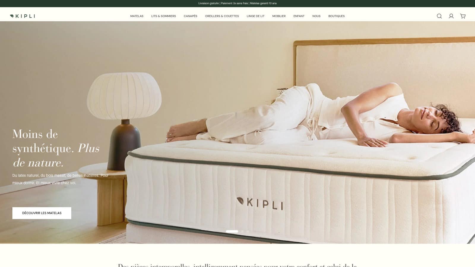 Kipli : l'harmonie du latex naturel en format familial